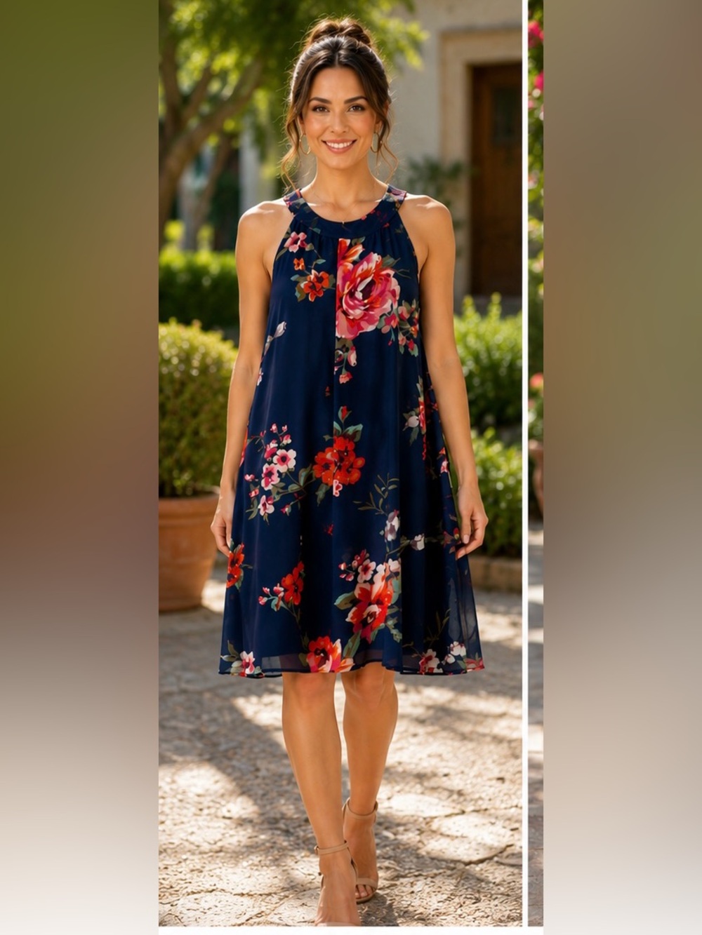 Floral Halter Dress - Picture 2 of 15